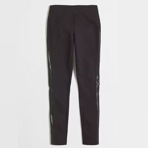 NWT J Crew The Gigi Pants Womens Size 4 Faux Leather Side Pants‎ Style A8775 NEW